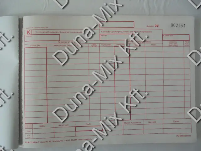 Készletkivételezési bizonylat